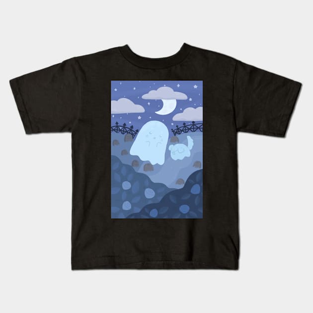 Ghost and ghost pup Kids T-Shirt by IcyBubblegum